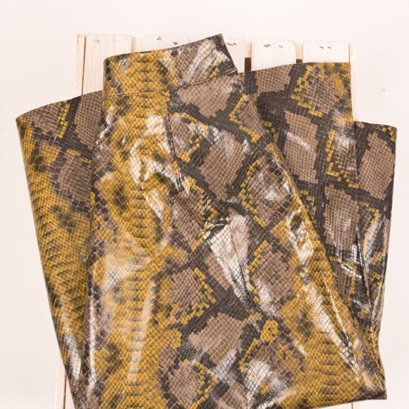Zara Skirt Snake Print A-Line XS Zipper Front - Picture 7 of 8